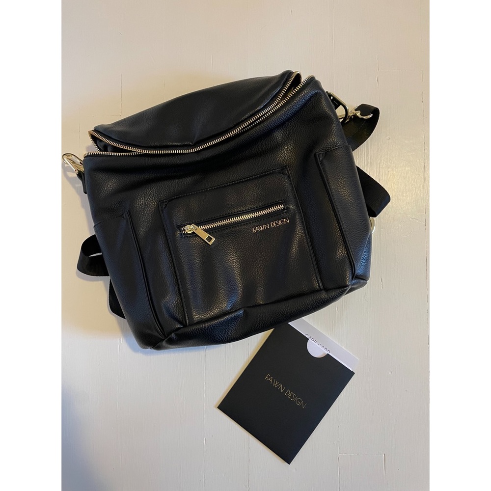 Fawn Design Mini Diaper Bag Backpack in Black